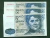 F.C. 3  BILLETES  500  PTS  1979  SIN   SERIE  (2)EBC 