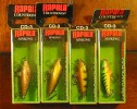 Rapala Ultra Light Sinking Baits 4 CD-3s in a mix NIB 