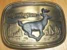 VINTAGE 79 REMINGTON ARMS BELT BUCKLE SIO BELL SCULPTED 