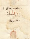 1810 Prefilatelia carta Cervera Barcelona