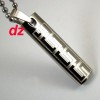 B5312 Men Stainless Steel Ablong Pendant Necklace Chain 