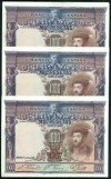 3 billetes correlativos 1000 Pts 1925 Carlos I (EBC++) 