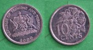 TRINIDAD  10 CENTS   2000 