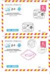 Spain Air Mail Envelopes 1989 Aerophilately Exhibition 