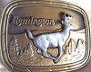 Remington running white tailed deer belt buckle 