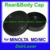 Rear Lens + Camera body Cover cap for Minolta MD MC New 