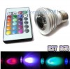 E27 RGB LED Spot Lampe RGB 16 Farben 3 W+Fernbedienung 