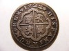 SPAIN 1722-J SILVER 2 REALS FINE+/VF, KM#307 