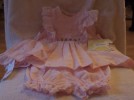 3 piece set pale pink dress, hat and pants BNWT  