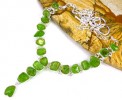 Stunning Natural Rough Peridot Necklace Silver  