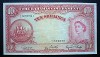 BAHAMAS QUEEN ELIZABETH II ~ TEN SHILLINGS ~ 1953 v/f.  