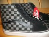 NIB VANS BLACK GRAY PEWTER CHECKERBOARD HI-TOP SHOES 13 