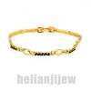 LADY BLACK SAPPHIRE CZ 10KT YELLOW GOLD FILLED BRACELET 