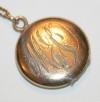 VICTORIAN 12K GOLD F Photo LOCKET NECKLACE-Estate WOW! 