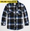 DC SHOES black/blue FLANNEL plaid SHIRT! $50 M 