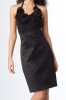 LOVELY BLACK HALTER EVENING DRESS Size 16 