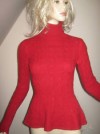 RALPH LAUREN BLACK LABEL RED CABLE KNIT CASHMERE RARA S 