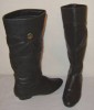 RED LEVEL BLACK LEATHER SLOUCH BOOTS SIZE 5/38 EX COND 