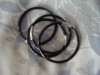 BLACK CORAL BANGLE BRACELETS X 4 SILVER FASTENER 