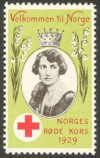 NORWAY, 1929 Mãrtha, Norwegian Red Cross Xmas seal MNH 