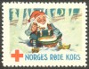 NORWAY, 1947  Norwegian Red Cross Christmas seal MNH 