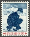 NORWAY, 1952  Norwegian Red Cross Christmas seal MNH 