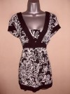 FAB NEW LOOK FLOATY PRINTED EVENING TUNIC TOP SIZE 18 