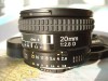 Nikon AF Nikkor 20mm 1:2.8 D lens, excellent condition. 