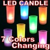 New Flicking LED 7 Color Change flameless lights Candle 