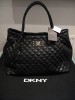 DKNY Black Leather Quilted Shopper Tote RRP £230 BNWT 