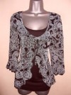 FAB PRINTED FLOATY EVENING TUNIC TOP SIZE 16 