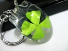 real four leaf Clover Mouse style Lucky Key-chain 154 