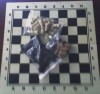 Ajedrez y backgammon * CHESS * Box and pieces of unvarn 