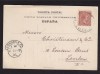 SPAIN 1898 UPU POSTCARD BARCELONA TO LONDON ENGLAND 