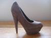 ASOS Neutral/lilac Suede Platform Heeled Shoes UK 4/37 