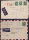 HUNGARY 1947 - 2 Airmail cover to USA/GB !! 