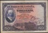 1.927 BILLETE DE 50 PTAS ALFONSO XIII ESCASO SIN SERIE 