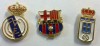 PIN ESCUDO FUTBOL - BARCELONA - REAL MADRID - OVIEDO