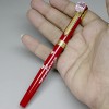 DELUXE REAL TOP PINK KUNZITE INLAID 925 SILVER CLIP PEN 