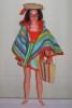 Rare Blue Eyed Judy Littlechap Doll in Bathing Ensemble 