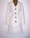 MANGO MNG Winter White COAT sz 10 IMMACULATE 