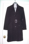 Abrigo negro talla L MANGO paño black coat impecable  