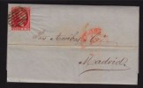 SPAIN 1853 FOLDED LETTER MALAGA TO MADRID  