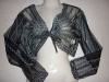 BLACK MESH EMBROIDERED COVER UP TOP IN SIZE L/XL 