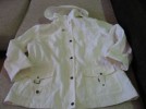 CHAQUETA BLANCA CON CAPUCHA PARA MUJER TALLA 46 