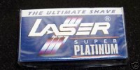 80 LASER SUPER PLATINUM DOUBLE EDGE RAZOR BLADES 