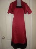 LADIES RED AND BROWN 2 PIECE DRESS SUIT SIZE 16 BNWOT 