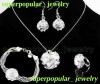 New Necklace+Earrings+Bracelet+Ring Set silver S081Q 