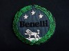 GREEN BENELLI FIREARMS CYCLE BIKER MOTOR IRON ON PATCH 