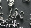 Free ship! 1000pcs silver plated metal knot cover 9mm 